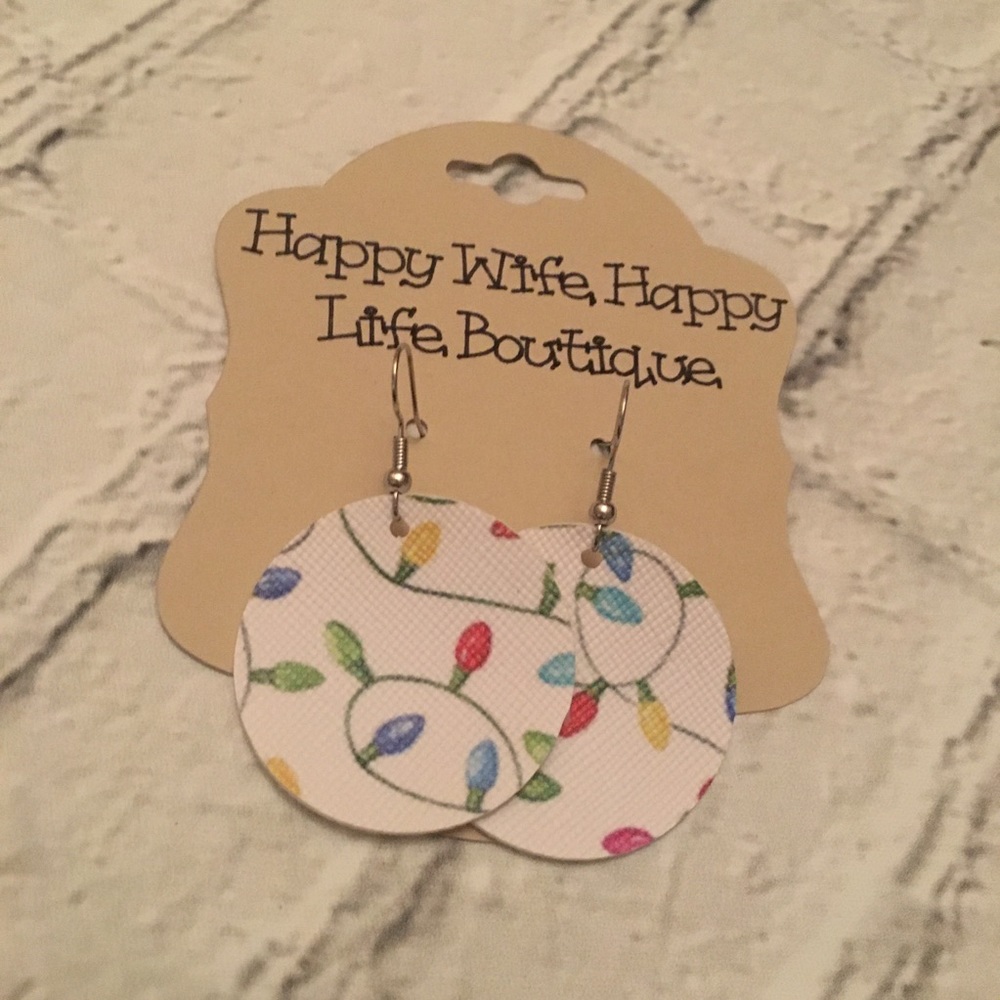 3 for $16 Christmas faux leather earrings